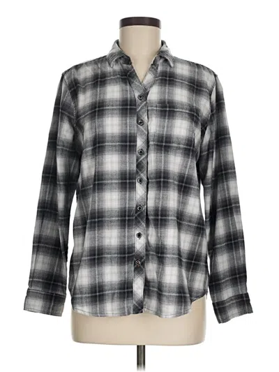 Pre-owned Weatherproof Long Sleeve Button Down Shirt In Gray