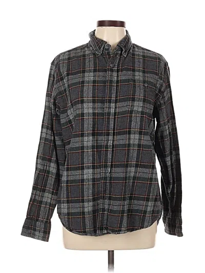 Pre-owned Weatherproof Long Sleeve Button Down Shirt In Gray