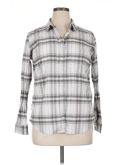 Pre-owned Weatherproof Long Sleeve Button Down Shirt In Gray