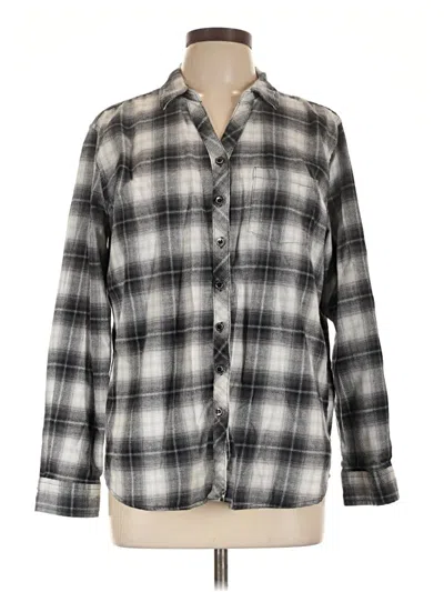 Pre-owned Weatherproof Long Sleeve Button Down Shirt In Gray