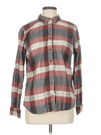 Pre-owned Weatherproof Long Sleeve Button Down Shirt In Gray