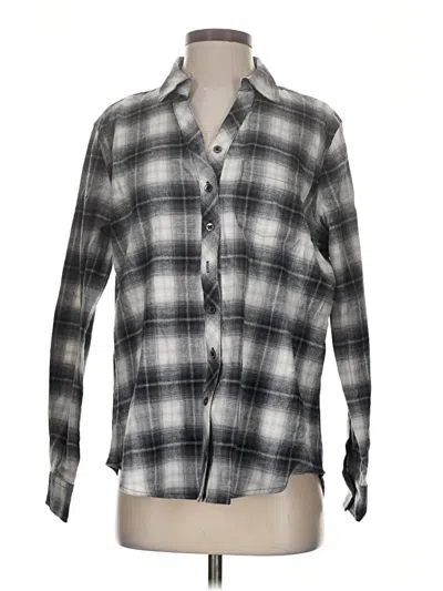 Pre-owned Weatherproof Long Sleeve Button Down Shirt In Gray