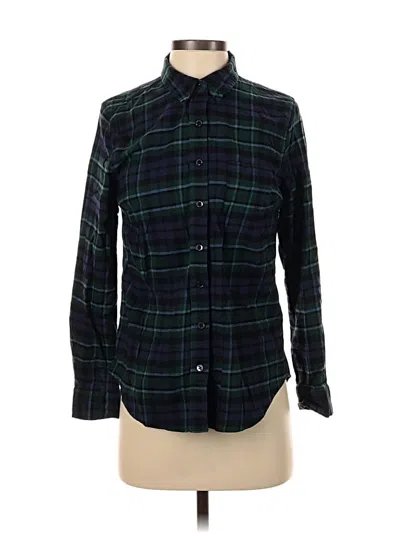 Pre-owned Weatherproof Long Sleeve Button Down Shirt In Green