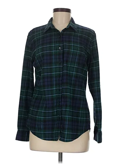Pre-owned Weatherproof Long Sleeve Button Down Shirt In Green