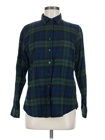 Pre-owned Weatherproof Long Sleeve Button Down Shirt In Green