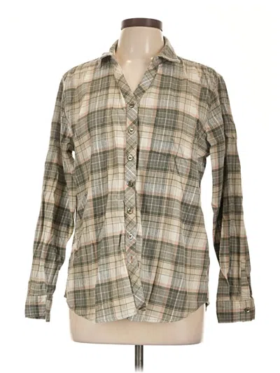 Pre-owned Weatherproof Long Sleeve Button Down Shirt In Green