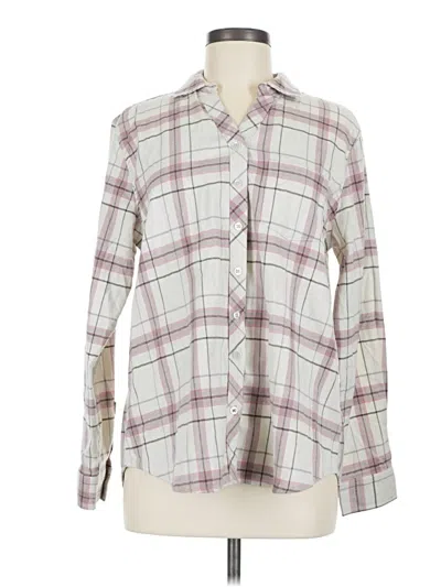 Pre-owned Weatherproof Long Sleeve Button Down Shirt In Ivory