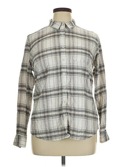 Pre-owned Weatherproof Long Sleeve Button Down Shirt In Ivory