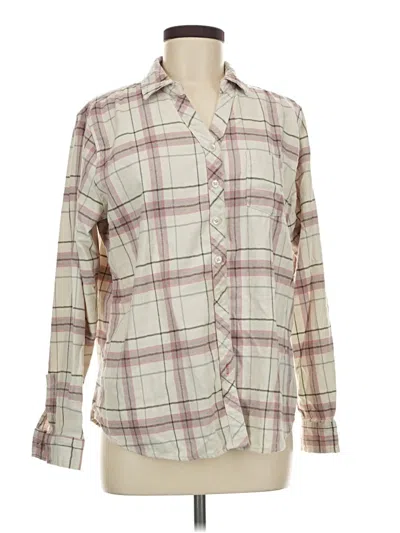 Pre-owned Weatherproof Long Sleeve Button Down Shirt In Ivory