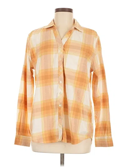 Pre-owned Weatherproof Long Sleeve Button Down Shirt In Orange