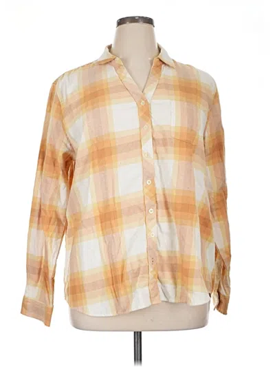 Pre-owned Weatherproof Long Sleeve Button Down Shirt In Orange