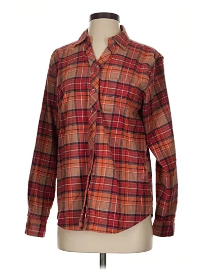 Pre-owned Weatherproof Long Sleeve Button Down Shirt In Orange