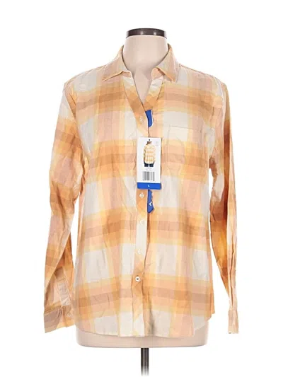 Pre-owned Weatherproof Long Sleeve Button Down Shirt In Orange