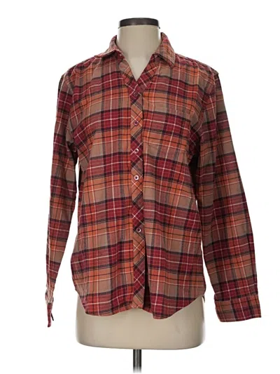 Pre-owned Weatherproof Long Sleeve Button Down Shirt In Red