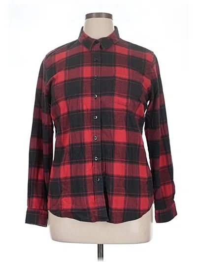 Pre-owned Weatherproof Long Sleeve Button Down Shirt In Red