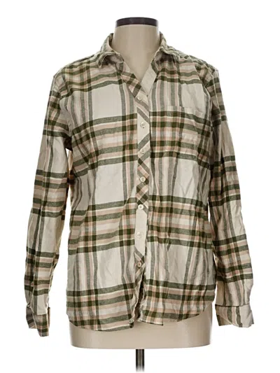 Pre-owned Weatherproof Long Sleeve Button Down Shirt In Tan