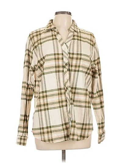 Pre-owned Weatherproof Long Sleeve Button Down Shirt In White