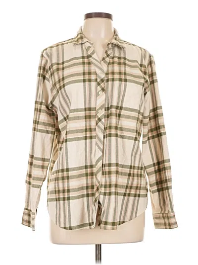 Pre-owned Weatherproof Long Sleeve Button Down Shirt In White