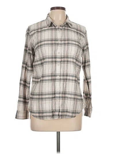 Pre-owned Weatherproof Long Sleeve Button Down Shirt In White