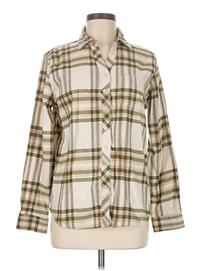 Pre-owned Weatherproof Long Sleeve Button Down Shirt In White