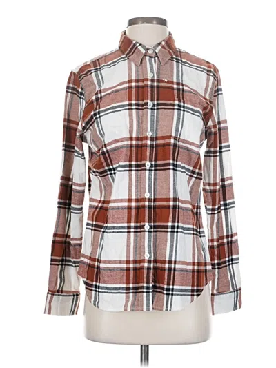 Pre-owned Weatherproof Long Sleeve Button Down Shirt In White