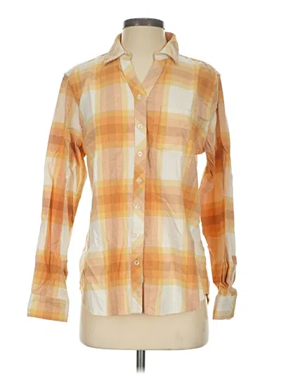 Pre-owned Weatherproof Long Sleeve Polo Shirt In Orange