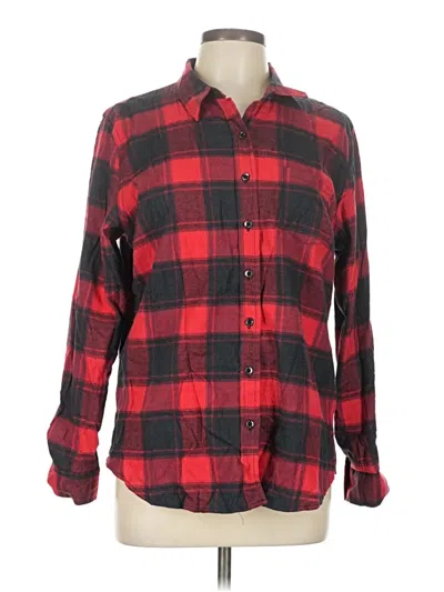 Pre-owned Weatherproof Long Sleeve Polo Shirt In Red