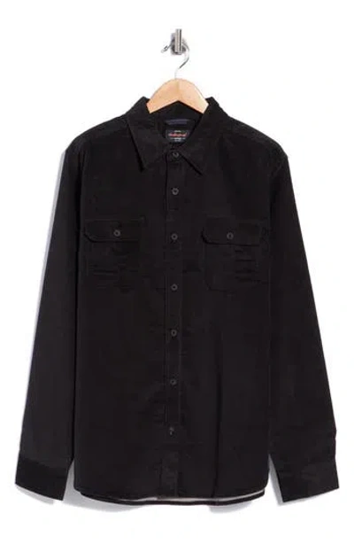 Weatherproof ® Long Sleeve Stretch Corduroy Shirt In Black