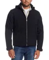 Weatherproof Men's Flex Tech Hooded Shirt Jacket In Black