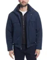 Weatherproof Men's Microfiber Poly Filled Bomber Jacket In Blue
