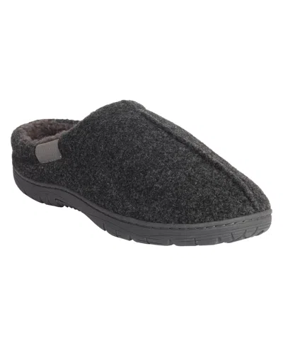 Weatherproof Vintage Men's Felt Clog With Plaid Sock And Indoor-outdoor Sole Slipper In Meteorite