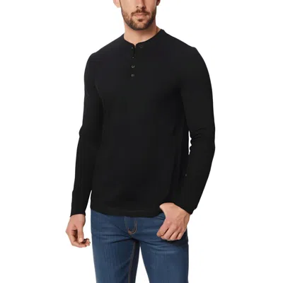 Weatherproof Mens Long Sleeve Casual Henley Shirt In Black