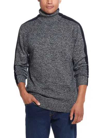 Weatherproof Mens Turtleneck Ribbed Knit Pullover Sweater In Multi