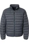 Weatherproof Men's Packable Neck Pillow Zip-front Quilted Jacket In Silver
