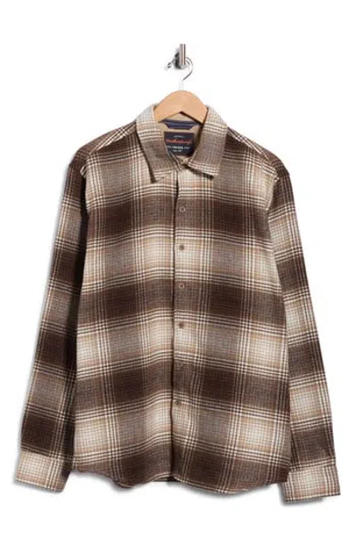 Weatherproof ® Plaid Faux Wool Overshirt In Khaki
