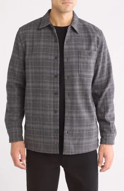 Weatherproof ® Plaid Flannel Fleece Bonded Shirt Jacket In After Dark