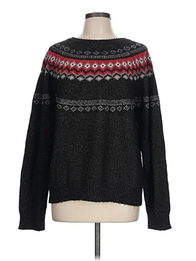 Pre-owned Weatherproof Pullover Sweater In Black