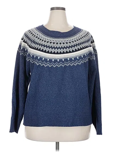 Pre-owned Weatherproof Pullover Sweater In Blue