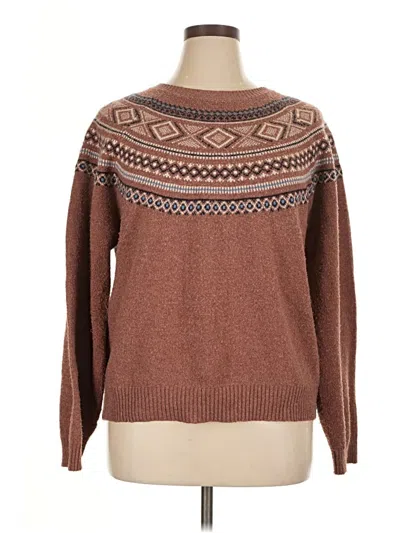 Pre-owned Weatherproof Pullover Sweater In Brown