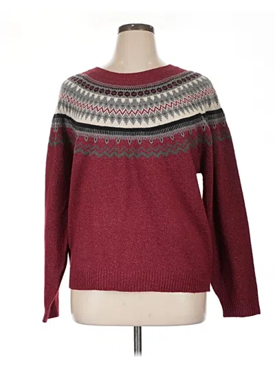 Pre-owned Weatherproof Pullover Sweater In Burgundy