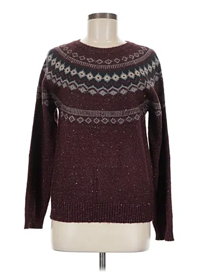 Pre-owned Weatherproof Pullover Sweater In Burgundy