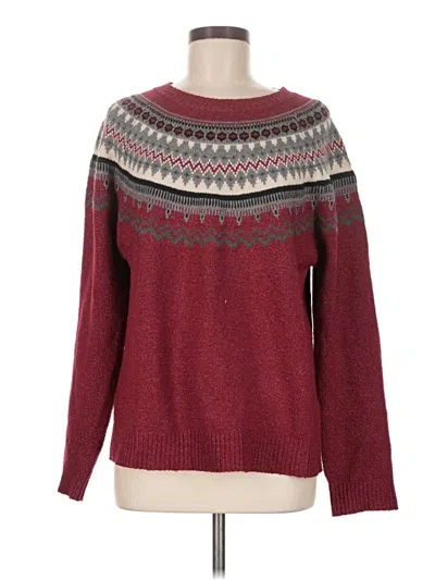 Pre-owned Weatherproof Pullover Sweater In Burgundy