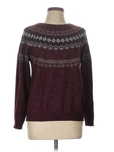 Pre-owned Weatherproof Pullover Sweater In Burgundy