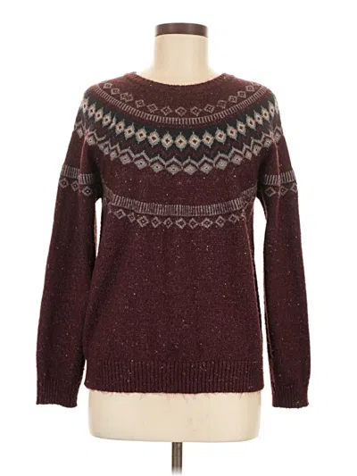 Pre-owned Weatherproof Pullover Sweater In Burgundy