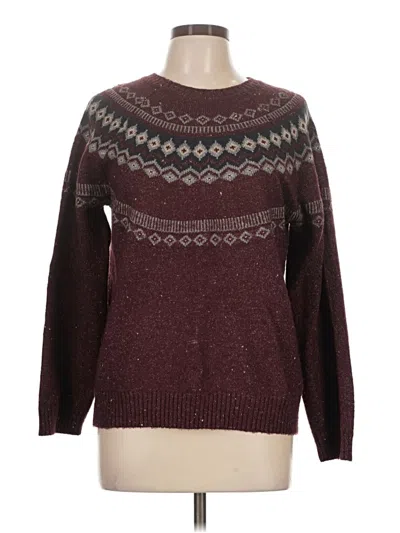 Pre-owned Weatherproof Pullover Sweater In Burgundy