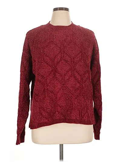 Pre-owned Weatherproof Pullover Sweater In Burgundy