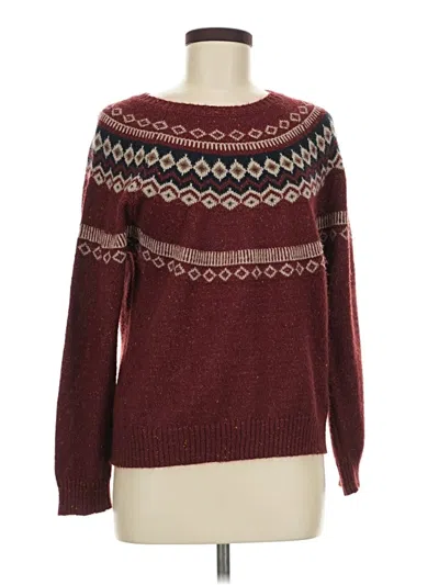 Pre-owned Weatherproof Pullover Sweater In Burgundy