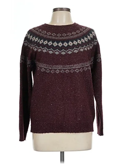 Pre-owned Weatherproof Pullover Sweater In Burgundy