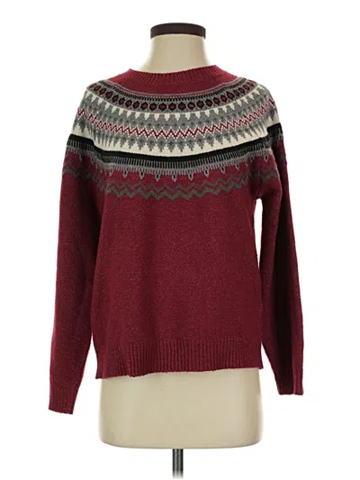 Pre-owned Weatherproof Pullover Sweater In Burgundy