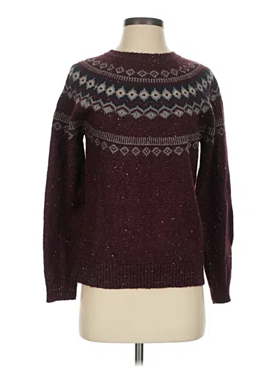 Pre-owned Weatherproof Pullover Sweater In Burgundy